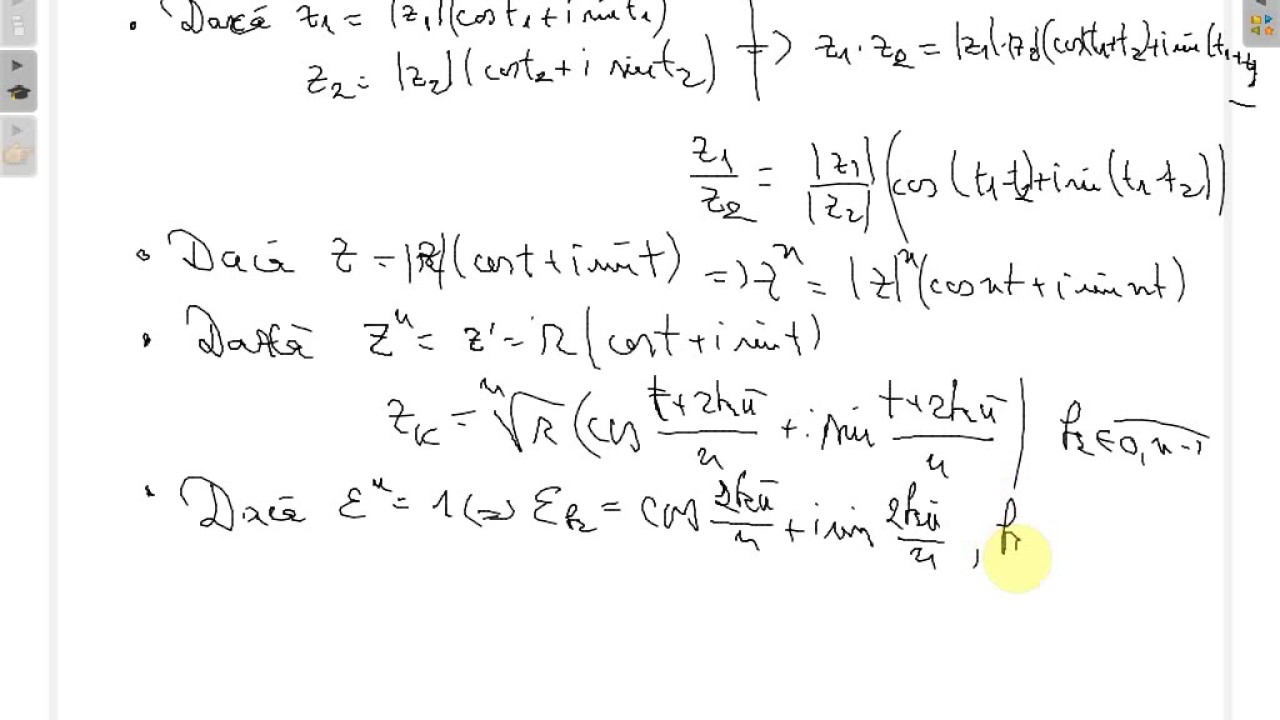Grupul Radacinilor De Ordinul N A Unitatii Clasa A Xii Www Supermeditatii Ro Youtube