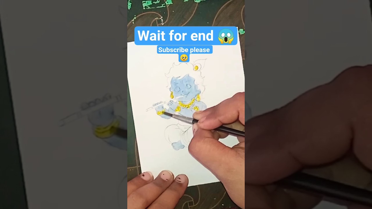 Little krishna ji drawing 😱❤️😍 || easy steps 