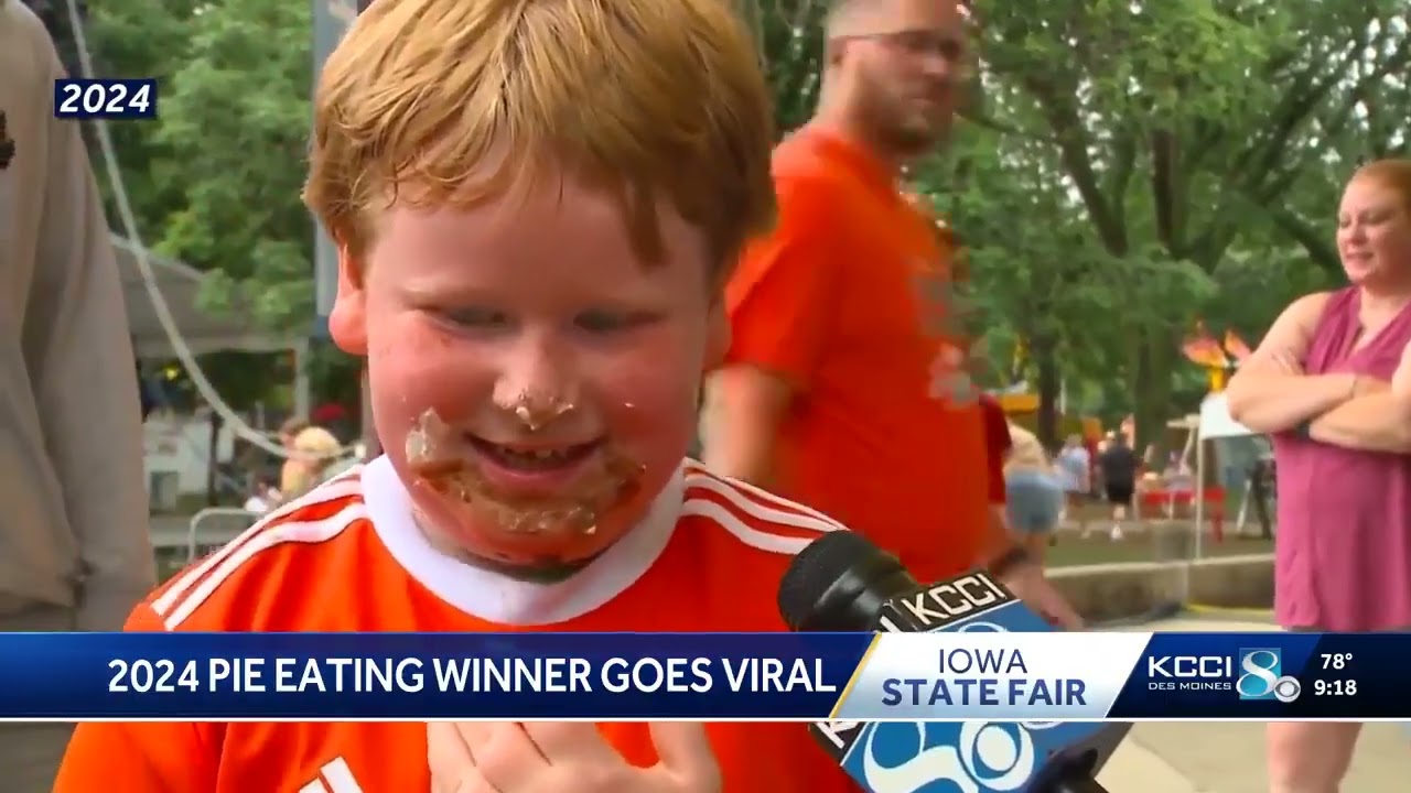 Iowa State Fair pie-eating contest winner returns to defend his title