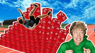 we tried the MILK CRATE CHALLENGE!! *gone wrong*