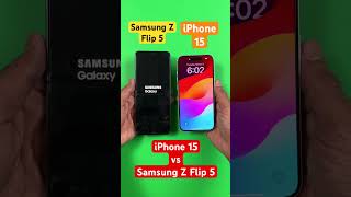 iPhone 15 vs Samsung Z Flip 5 Comparison #shorts