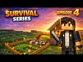 Minecraft Survival Series EP 4😱 | I Built My First Food &amp; Animal Farm!🔥