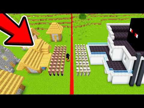 Villagers Split The Village In Half Against Iron Golem!