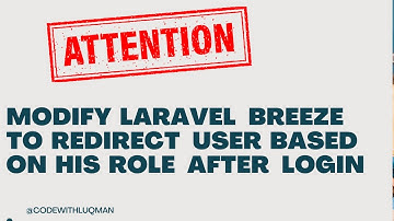 Redirect user based on his role after Login in Laravel 9 and 10 by modifying Laravel breeze !