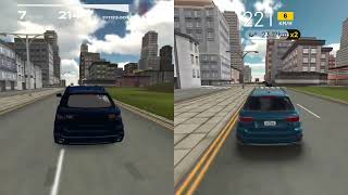 Extreme Car Driving Simulator (2020 5.1.2) VS (2018 4.17.6) | BMW X5 Race screenshot 4