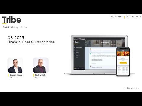Tribe Property Technologies Q3-2025 Earnings Call Presentation