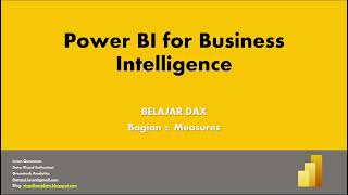 Belajar DAX Bagian 2 : DAX Measures