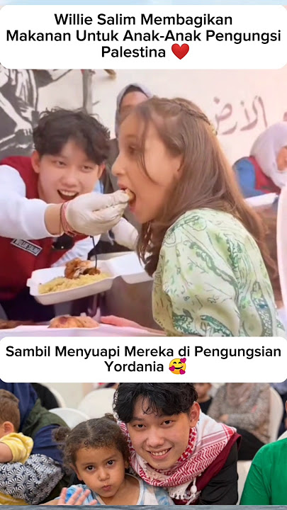 Willie Salim Feeds Palestinian Refugee Children in Jordan ❤️#williesalim #shortvideo