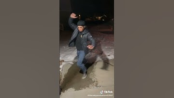 guy slips on ice