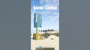 Easy Minecraft Beach Upgrade Sand Castle Tutorial 😎 #minecraft