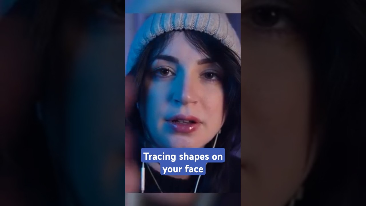 Tracing shapes on your face #asmr #shorts