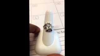 Diamond Flower Ring in 14k White Gold