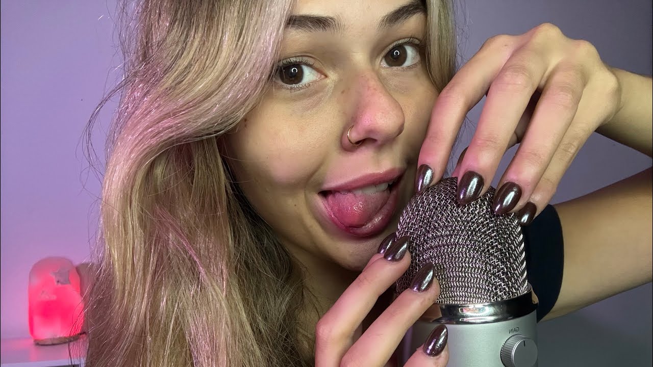 ASMR Mic Scratching + Mouth Sounds (I promise I can help you tingle) 👄