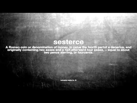 What does sesterce mean