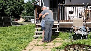 EMOTIONAL SURPRISE After Mowing Lady