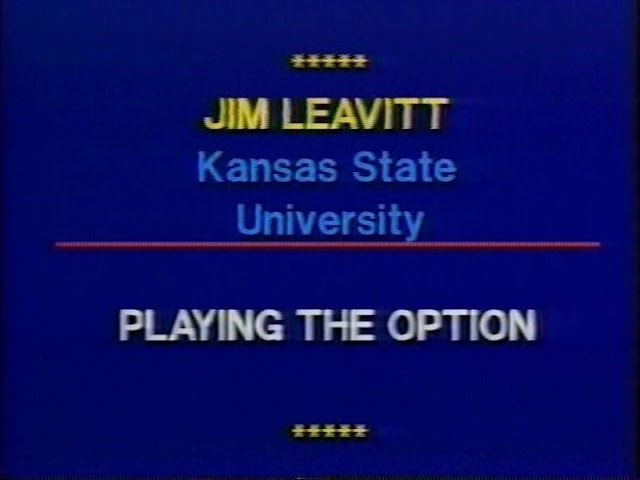 Clinic on defending the option from DC Jim Leavitt from his time at Kansas state basing out of a 4-3 personnel and structure.