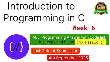 NPTEL: Introduction to programming in C week 6 all programming assignment with link of codes