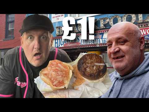 I Tried the Famous £1 Burger in Blackpool!