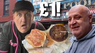 I Tried the Famous £1 Burger in Blackpool!