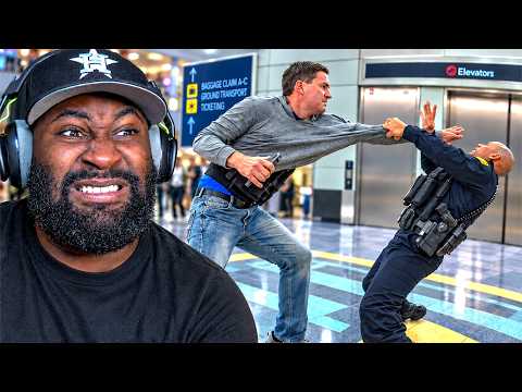 He PUNCHED a Cop at the Airport… Then Got DROPPED 😭