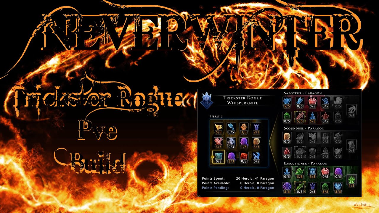 Neverwinter - Lvl 70 Trickster Rogue WK Exec/Saboteur PVE build