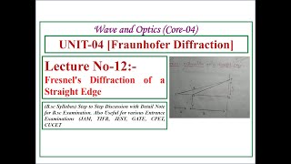 Fresnel's Diffraction of a Straight Edge