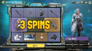 FALLEN VALKYRIE DRAW TRYING 3 SPINS CODM SEASON 4 | COD MOBILE SEASON 4 LUCKY DRAW QQ9 SIGRUN