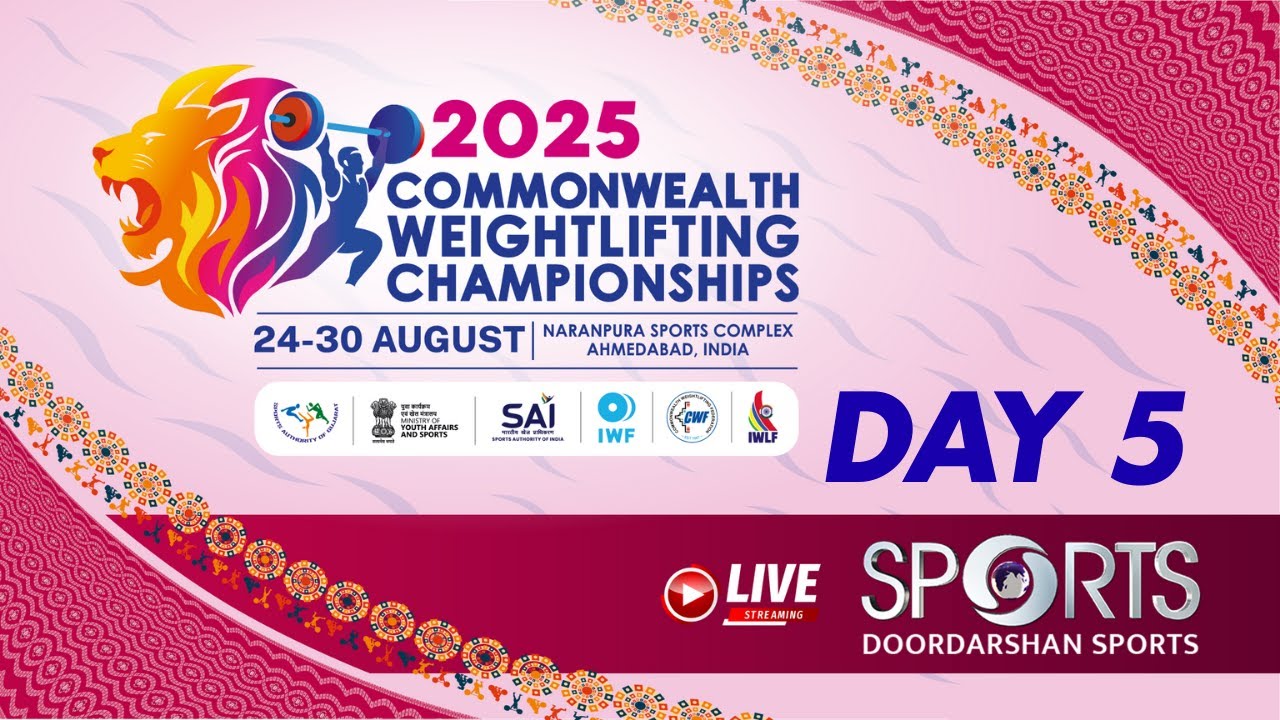 LIVE - Day 5 - Commonwealth Weightlifting Championships 2025 | Doordarshan Sports