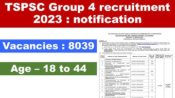TSPSC group 4 recruitment 2023 | notification | #bharatyojna #tspsc #group4 #yojana #latestnews