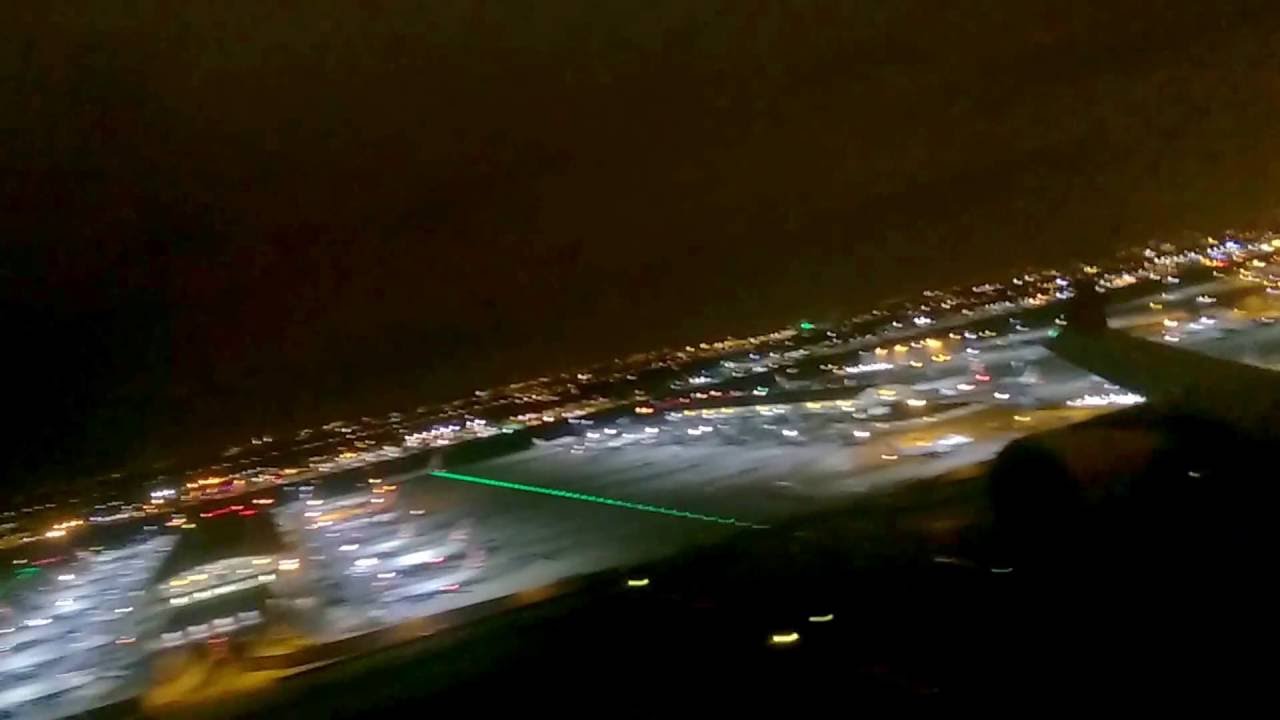 Air Mauritius A340300 Night Take Off from London Heathrow LHR YouTube