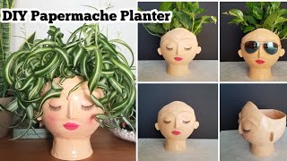 DIY Papermache Planter | Face Planter | Garden Ideas