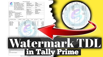Auto Watermark Printing for Tally Invoices | #Watermark TDL | Tally TDL  | Self learning Tally TDL