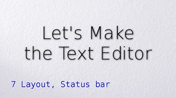 7 Layout, Status bar (Let