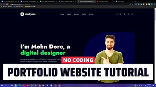 How to Create a Personal Portfolio Website using WordPress 2024 [ No Coding Elementor Tutorial]