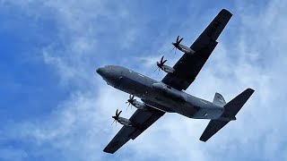 US Air Force C-130J Hercules | Flypast over Stord airport, may 2024