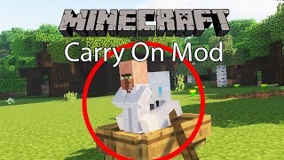 Minecraft Mod รีวิว - Mod ถือของ | Carry On Mod [1.12.2]