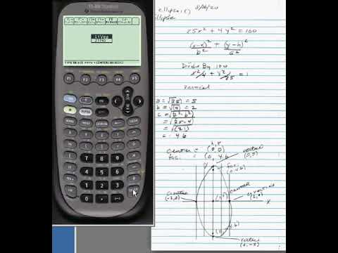 Ellipse, graphing, finding foci,vertices, center