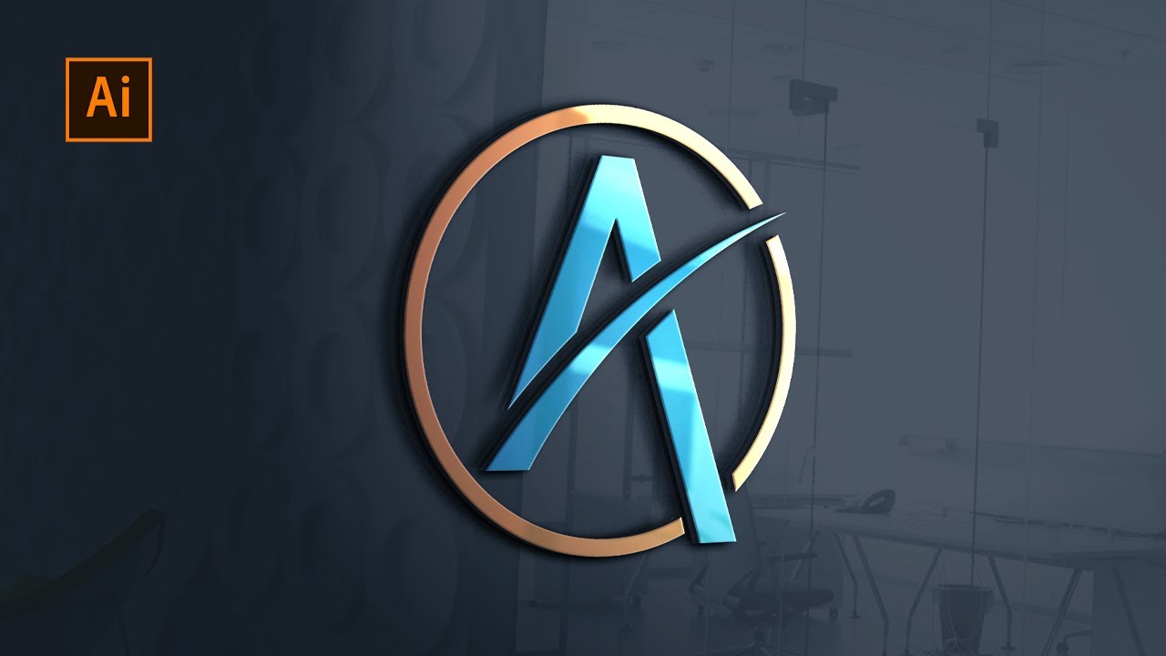 A letter logo design tutorial in urdu/hindi || Adobe illustrator - YouTube