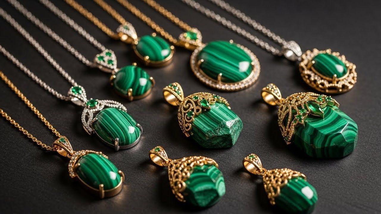 Малахитовое колье, зеленые украшения | Эстетика зеленых драгоценных камней | Современные аксессуары💤