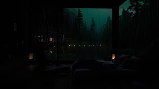 🌧️ Peaceful Rain in a Dark Bedroom (No Ads) | Deep Sleep Rain Sound & Relaxation 🌙