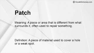 Patch Meaning