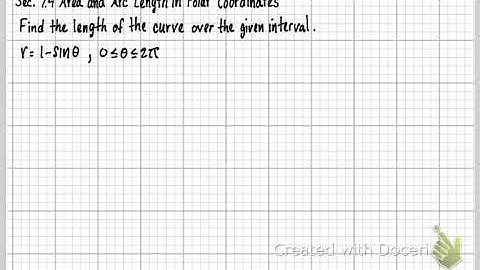 MTH162-Sec. 7.4 Area and Arc Length in Polar Coordinates (Part 6)