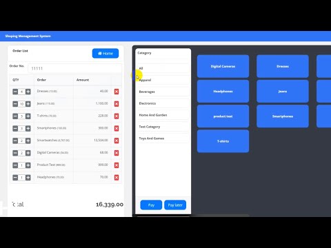 PHP & Mysql - Shoping management system source code download free