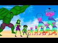 إنقاذ هالك وسبايدرمان Rescue HULK & Spider-Man Vs Evolution Of MONSTER RADIATION Game Superhero (P2)