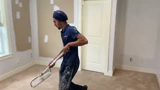Paint job gone wrong, didn't cover carpet