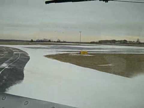 Akron-Canton Airport - sweeper clears the runway - YouTube