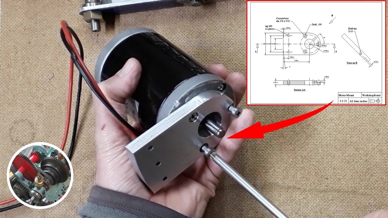 10 Small lathe DC motor mount making do without a mill! YouTube