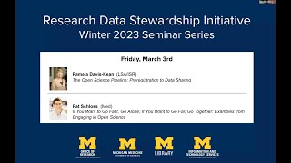 Research Data Stewardship Initiative Seminar Series: March 3, 2023