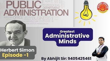Public Administration Optional | Herbert Simon-1 #optional #upsc2025