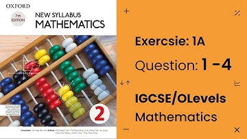 Mathematics D2 Exercise: 1A Question 1 - 4 | Urdu/Hindi | IGCSE/OLevels | Mathcademy